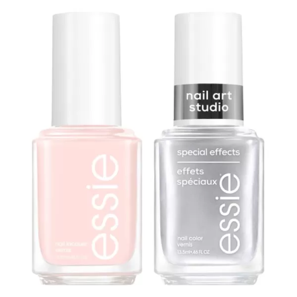Essie Nail Polish Magenta Chrome Kit Magenta Pink Pencil Me In Shimmer Pink Nail Art Studio Astral Aura Vegan 046 Fl Oz each19 NUDE CHROME BUNDLE