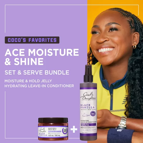 Carols Daughter Purple Bundle Black Vanilla Leave In Conditioner for Curly Wavy or Natural Hair 8 Fl Oz  essie SalonQuality Vegan Nail Polish Bright Purple Play Date 046 fl ozConditioner  Hair Gel