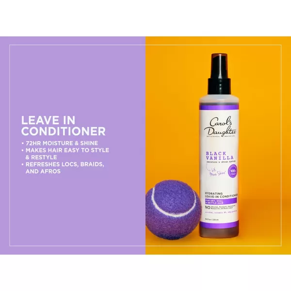 Carols Daughter Purple Bundle Black Vanilla Leave In Conditioner for Curly Wavy or Natural Hair 8 Fl Oz  essie SalonQuality Vegan Nail Polish Bright Purple Play Date 046 fl ozConditioner  Hair Gel