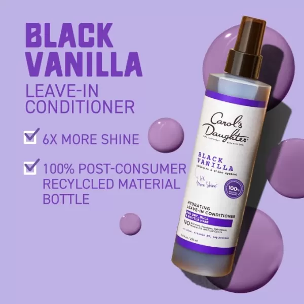 Carols Daughter Purple Bundle Black Vanilla Leave In Conditioner for Curly Wavy or Natural Hair 8 Fl Oz  essie SalonQuality Vegan Nail Polish Bright Purple Play Date 046 fl ozLeave In Conditioner Spray