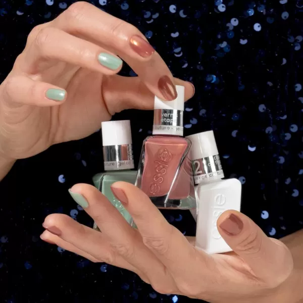 Essie Gel Couture LongLasting Nail Polish 8Free Vegan Clear Matte Top Coat 046 fl oz05 MULTIFACETED