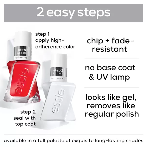 Essie Gel Couture LongLasting Nail Polish 8Free Vegan Clear Matte Top Coat 046 fl oztotally plaid