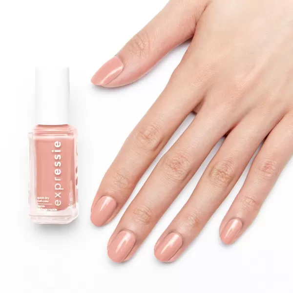 Essie expressie QuickDry Nail Polish 8Free Vegan Soft Pink Beige Crop Top ampamp Roll 033 fl oz