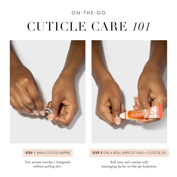 Tweezerman x Essie The OnTheGo Cuticle Expert Bundle  Essies On a Roll Apricot Cuticle Oil and Tweezermans Mini Cuticle Nipper
