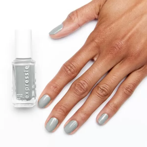essie Expressie Quick Dry Nail Polish Best Sellers Set Seize The Minute Red Nail Polish Now Or Never Black Nail Polish Gifts For Women And Men 033 Oz Each335 in the modem gray nail polish with blue undertones