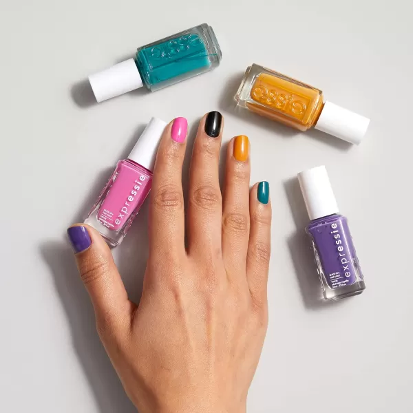 essie Expressie Quick Dry Nail Polish Best Sellers Set Seize The Minute Red Nail Polish Now Or Never Black Nail Polish Gifts For Women And Men 033 Oz Each09 irl