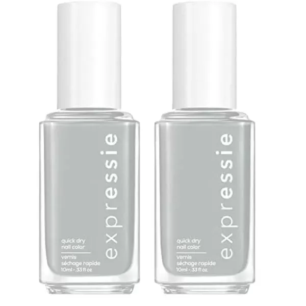 essie Expressie Quick Dry Nail Polish Best Sellers Set Seize The Minute Red Nail Polish Now Or Never Black Nail Polish Gifts For Women And Men 033 Oz Each335 in the modem gray nail polish with blue undertones