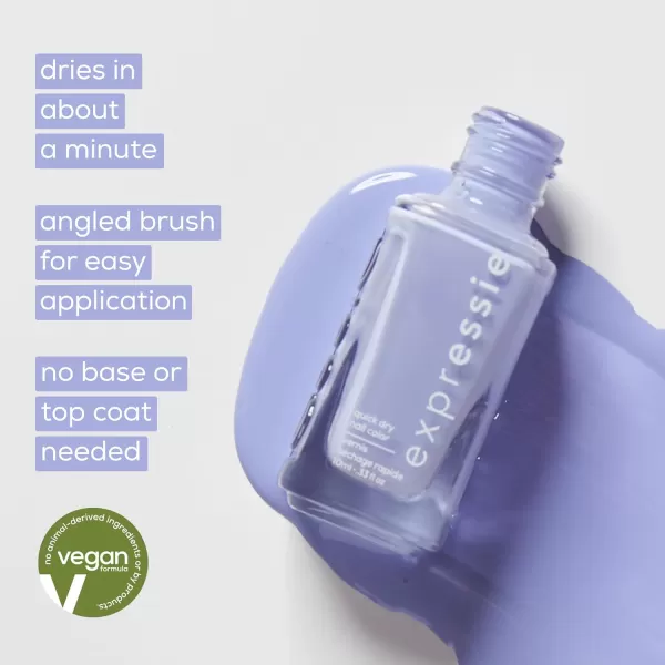 Essie expressie QuickDry Nail Polish 8Free Vegan Slate Blue Air Dry 033 fl oz09 MAIN CHARACTER MOMENT