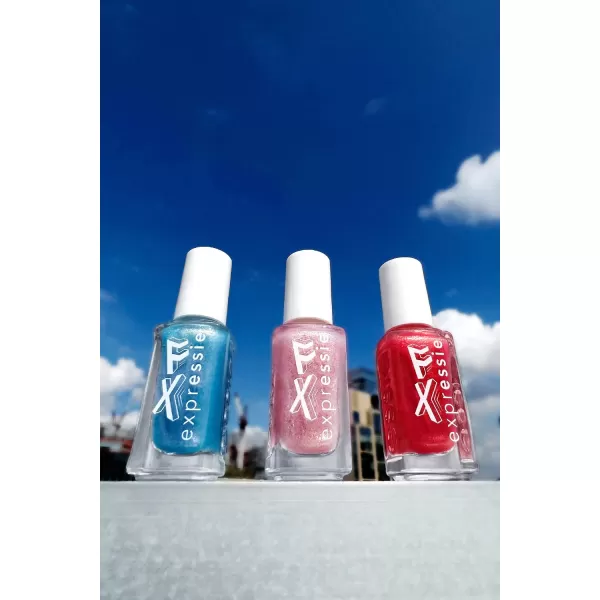 Essie expressie QuickDry Nail Polish 8Free Vegan Slate Blue Air Dry 033 fl oz20 FAUX REAL FX