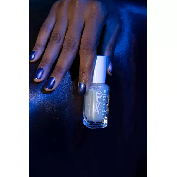 Essie expressie QuickDry Nail Polish 8Free Vegan Slate Blue Air Dry 033 fl oz41 ICED OUT TOP COAT