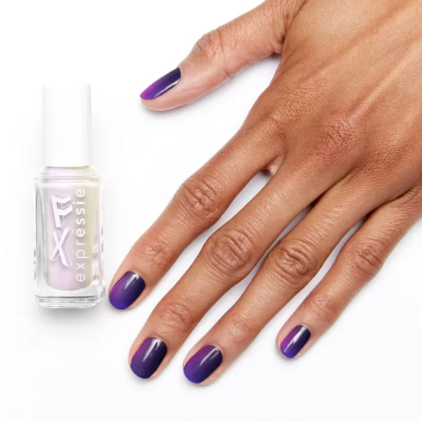 Essie expressie QuickDry Nail Polish 8Free Vegan Slate Blue Air Dry 033 fl oz41 ICED OUT TOP COAT
