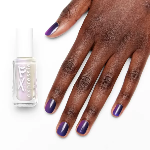 Essie expressie QuickDry Nail Polish 8Free Vegan Slate Blue Air Dry 033 fl oz41 ICED OUT TOP COAT