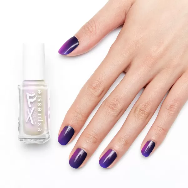 Essie expressie QuickDry Nail Polish 8Free Vegan Slate Blue Air Dry 033 fl oz41 ICED OUT TOP COAT