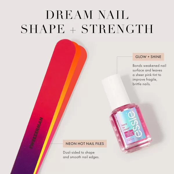 essie Apricot Nail and Cuticle Oil Set Vegan Softened and Nourished cuticles For Home and Travel 046 fl oz eachDREAM NAIL LENGTH  SHAPE KIT GLOW