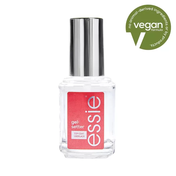essie Apricot Nail and Cuticle Oil Set Vegan Softened and Nourished cuticles For Home and Travel 046 fl oz eachGELSETTER TOP COAT