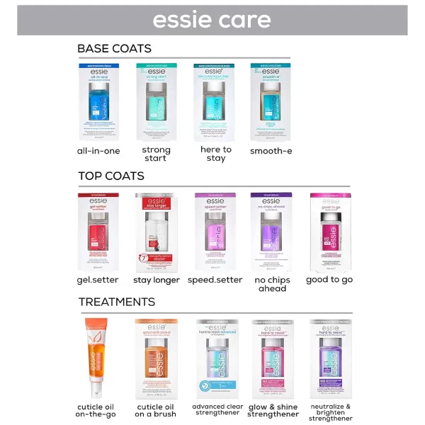 essie Apricot Nail and Cuticle Oil Set Vegan Softened and Nourished cuticles For Home and Travel 046 fl oz eachSTAY LONGER TOP COAT