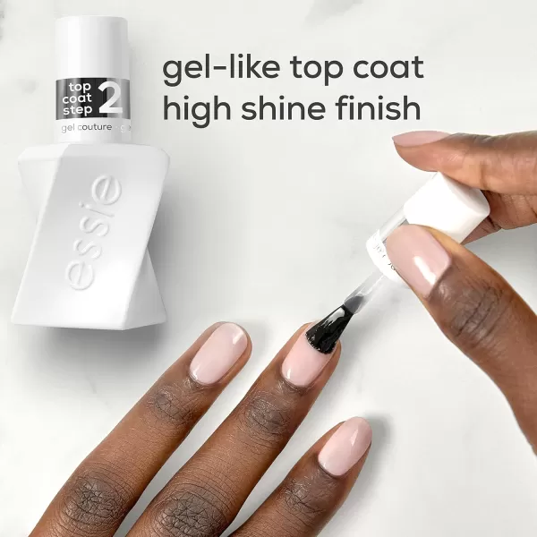 essie Gel Couture Longwear Nail Polish Set Red Nail Polish Put in the Patchwork  Gellike Shiny Top Coat 046 fl oz each