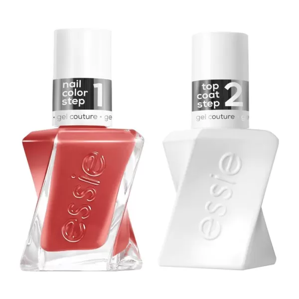 Essie Gel Couture Longwear Top Coat Kit Clear Shiny Top Coat  Soft Matte Top Coat 046 fl oz eachNeutral Clay