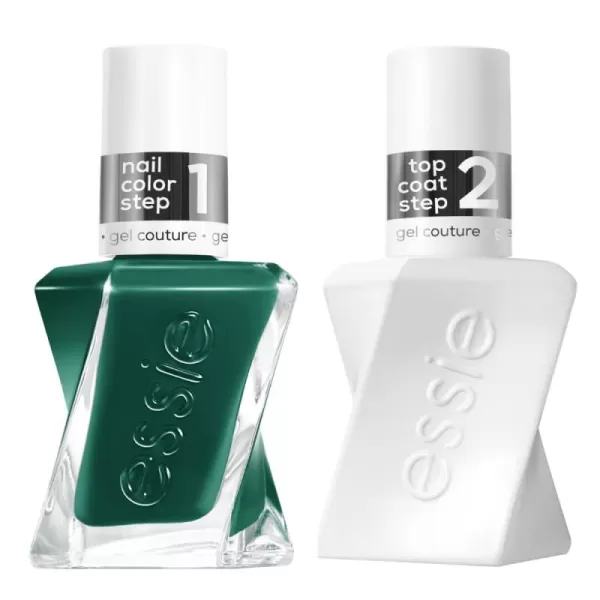 essie Gel Couture Longwear Nail Polish Set Green Invest In Style  Gellike Shiny Top Coat 046 fl oz each