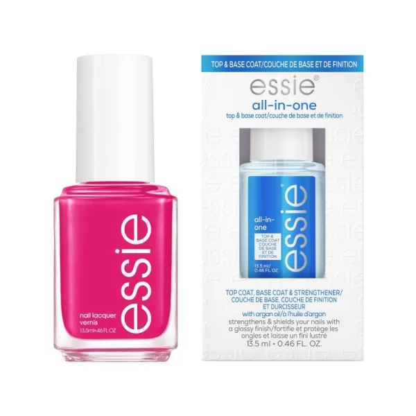 essie SalonQuality Nail Polish Bundle Vegan Green UnGuilty Pleasures  All In One Base Coat and Top Coat 046 fl oz eachessie Nail Polish Bundle Pencil Me In  Base  Top Coat