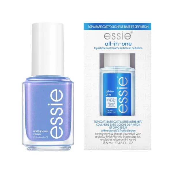 essie SalonQuality Nail Polish Bundle Vegan Green UnGuilty Pleasures  All In One Base Coat and Top Coat 046 fl oz eachessie Nail Polish Bundle You Do Blue  Base  Top Coat