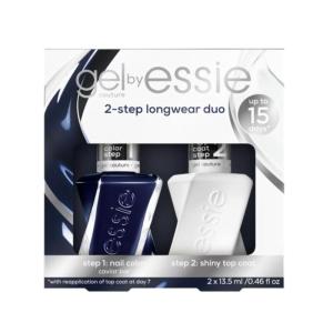 imageessie gel couture Gellike Nail Polish Set with Top Coat Vegan Blue Nail Polish Caviar Bar Kit 1 Kit