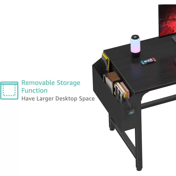 Lufeiya Computer Desk with File Drawers Cabinet 47 Inch Home Office Desks with Filing Cabinet for Small Space Gaming Study Writing Table PC Desks BlackBlack