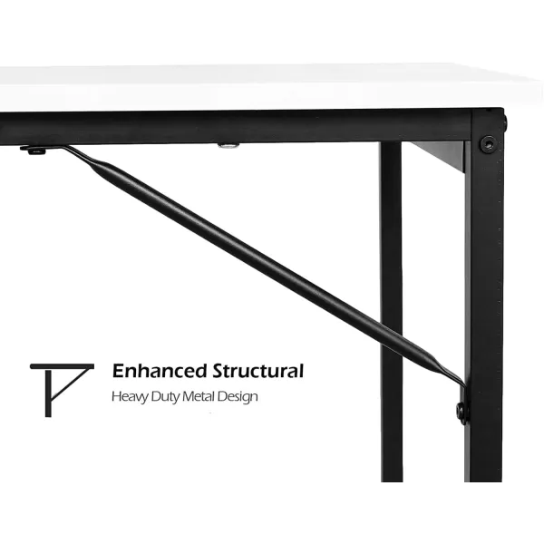 Lufeiya Small Computer Desk Study Table for Small Spaces Home Office 31 Inch Rustic Student Laptop PC Writing Desks with Storage Bag Headphone HookBrownWhite Black