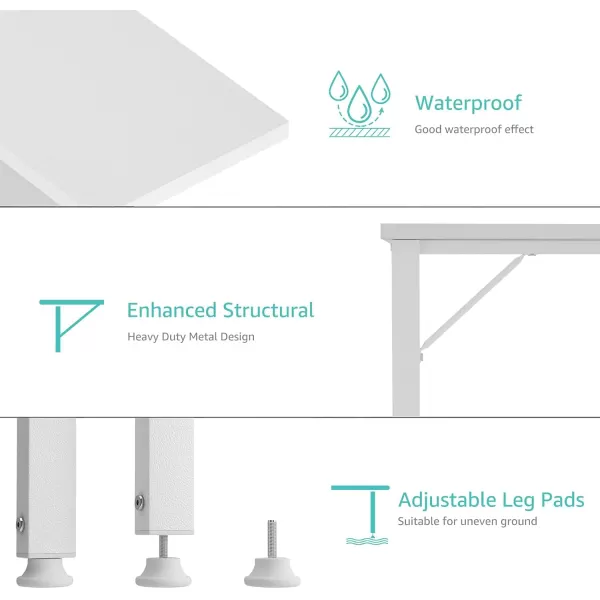 Lufeiya White L Shaped Computer Desk with Power Outlet Shelves 40 Inch Small Corner Desk for Small Space Home Office LShaped Desk PC Desks WhiteWhite