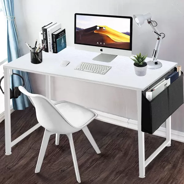 Lufeiya White Small Desk for Bedroom  Student Kids Study Writing Table for Home Office Bedroom Small Spaces 32 Inch Modern Mini Laptop PC Computer Desks WhiteWhite