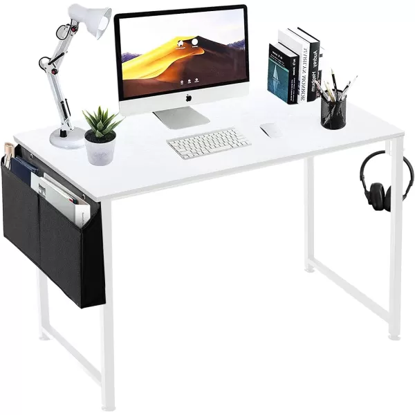 Lufeiya White Small Desk for Bedroom  Student Kids Study Writing Table for Home Office Bedroom Small Spaces 32 Inch Modern Mini Laptop PC Computer Desks WhiteWhite