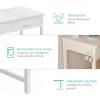 imageLufeiya Home Office Desk with Fabric File Drawers Cabinet 57 Inch Computer Desks with Filing Cabinet Printer Stand for Small Space Study Writing Table PC Desks for Bedroom BlackWhite