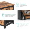 imageLufeiya Home Office Desk with Fabric File Drawers Cabinet 57 Inch Computer Desks with Filing Cabinet Printer Stand for Small Space Study Writing Table PC Desks for Bedroom Rustic BrownRustic Brown