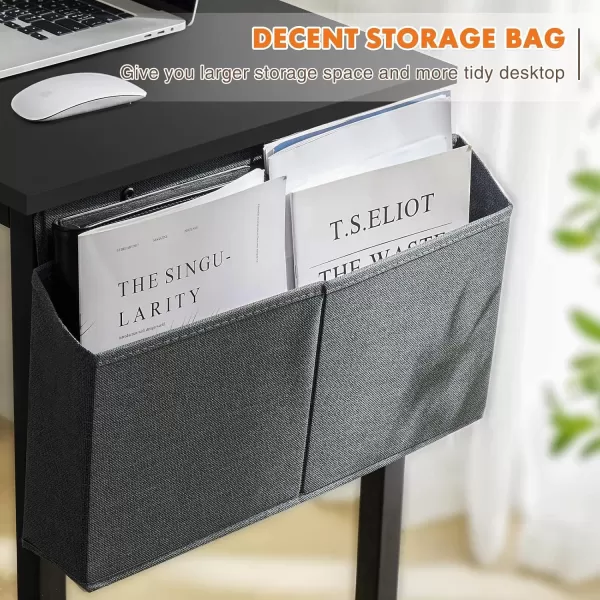 imageSweetcrispy Computer Desk  32 Inch Small Office Writing Work Study Kids Student Teacher Home Bedroom Table Storage Bag Headphone Hooks ampamp no Wheels  WhiteBlack