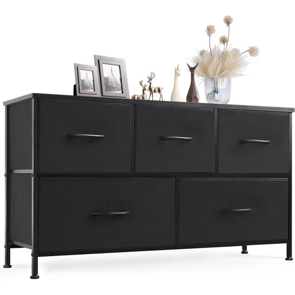 imageSweetcrispy Dresser Dresser for Bedroom Drawer Organizer Storage Drawers Fabric Storage Tower with 8 Drawers Chest of Drawers with Steel Frame Wood Top for Nursery Living Room ClosetBlack