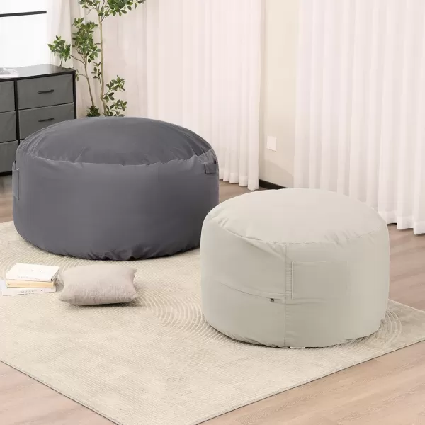 imageSweetcrispy Bean Bag Chair for Adults Oversized Beanbag for Gaming Reading Foam Filled Couch Furniture with Soft Removable Cover Giant Round Comfy Sofa for Living Room Bedroom College Dorm 4 FeetGrey