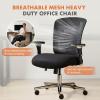 imageSweetcrispy Big and Tall Office Desk Chair with Lumbar Support 500lbs Heavy Duty Mesh Ergonomic Computer Chair with Arm and Wide Comfy Seat Wheels for Adult