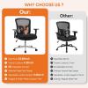 imageSweetcrispy Big and Tall Office Desk Chair with Lumbar Support 500lbs Heavy Duty Mesh Ergonomic Computer Chair with Arm and Wide Comfy Seat Wheels for Adult