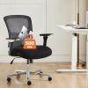 imageSweetcrispy Big and Tall Office Desk Chair with Lumbar Support 500lbs Heavy Duty Mesh Ergonomic Computer Chair with Arm and Wide Comfy Seat Wheels for Adult