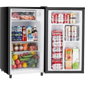 imageSweetcrispy 32 CuFt Mini Fridge with Freezer Small Refrigerator Single Door Adjustable Thermostat Energyefficient Low Noise Compact Fridge for Bedroom Office Dorm BlackBlack