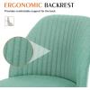 imageSweetcrispy Armless Office Chair Cute Desk Chair Modern Fabric Home Office Desk Chairs with Wheels Adjustable Swivel Task Computer Vanity Chair for Small SpacesTeal