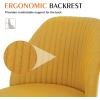 imageSweetcrispy Armless Office Chair Cute Desk Chair Modern Fabric Home Office Desk Chairs with Wheels Adjustable Swivel Task Computer Vanity Chair for Small SpacesGolden