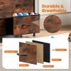 imageSweetcrispy Dresser for Bedroom TV Stand Fabric Dresser with 7 Drawers Dresser Chest of Drawers Organizer Wood Tabletop Dresser for Closet Living Room Entryway BlackRustic Brown