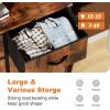 imageSweetcrispy Dresser for Bedroom TV Stand Fabric Dresser with 7 Drawers Dresser Chest of Drawers Organizer Wood Tabletop Dresser for Closet Living Room Entryway BlackRust Brown