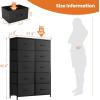 imageSweetcrispy Dresser for Bedroom TV Stand Fabric Dresser with 7 Drawers Dresser Chest of Drawers Organizer Wood Tabletop Dresser for Closet Living Room Entryway BlackBlack