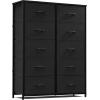 imageSweetcrispy Dresser for Bedroom TV Stand Fabric Dresser with 7 Drawers Dresser Chest of Drawers Organizer Wood Tabletop Dresser for Closet Living Room Entryway BlackBlack