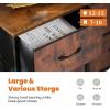 imageSweetcrispy Dresser for Bedroom TV Stand Fabric Dresser with 7 Drawers Dresser Chest of Drawers Organizer Wood Tabletop Dresser for Closet Living Room Entryway BlackRust Brown
