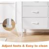 imageSweetcrispy Dresser for Bedroom TV Stand Fabric Dresser with 7 Drawers Dresser Chest of Drawers Organizer Wood Tabletop Dresser for Closet Living Room Entryway BlackWhite