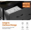 imageSweetcrispy Dresser for Bedroom TV Stand Fabric Dresser with 7 Drawers Dresser Chest of Drawers Organizer Wood Tabletop Dresser for Closet Living Room Entryway BlackGrey