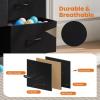 imageSweetcrispy Dresser for Bedroom TV Stand Fabric Dresser with 7 Drawers Dresser Chest of Drawers Organizer Wood Tabletop Dresser for Closet Living Room Entryway BlackBlack